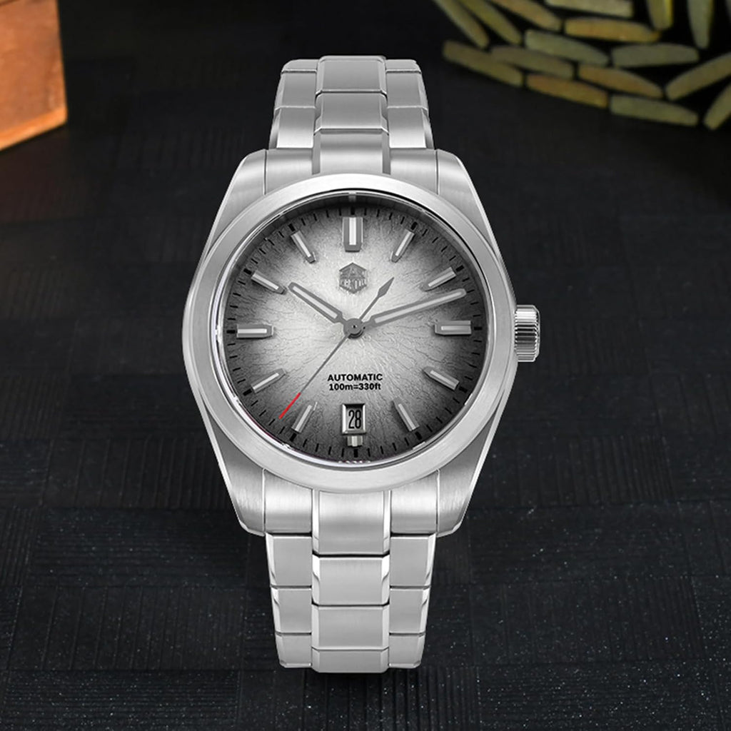 San Martin Men Watch SN0144, 9015 Automatic Mechanical Movement Sapphire Glass 10 Bar Diving Watch for Men