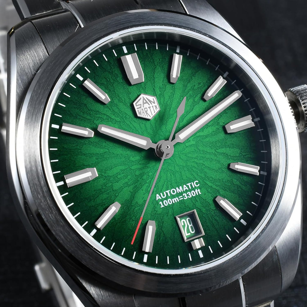 San Martin Men Watch SN0144, 9015 Automatic Mechanical Movement Sapphire Glass 10 Bar Diving Watch for Men